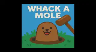 Whack A Mole - Classic Whack-a-Mole game. Click moles as they pop up to score points. Speed increases as you play!